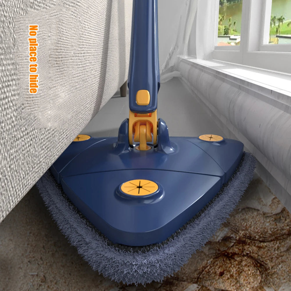 360° Rotatable Triangle Mop Self Squeeze, No Mess Floors Walls and Ceiling Shiner