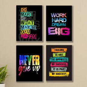 Motivational Canvas Frame - Set of 4