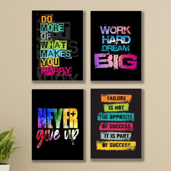 Motivational Canvas Frame - Set of 4