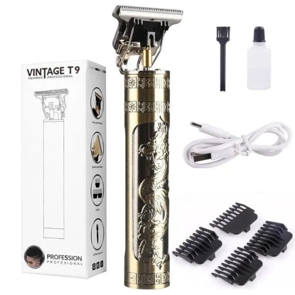 Vintage T9 Dragon Design Golden Hair Clipper