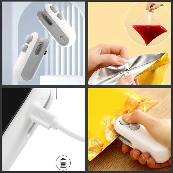 2-in-1 USB Rechargeable Mini Food Sealer & Cutter